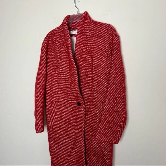 IRO Irinia Wool Blend Oversized Long One Button Coat - Picture 6 of 13